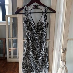 Material Girl form fitting dress with key hole